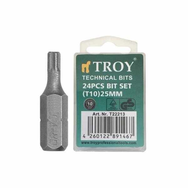 Set de biti Troy 22213, T10, 25 mm, 24 bucati