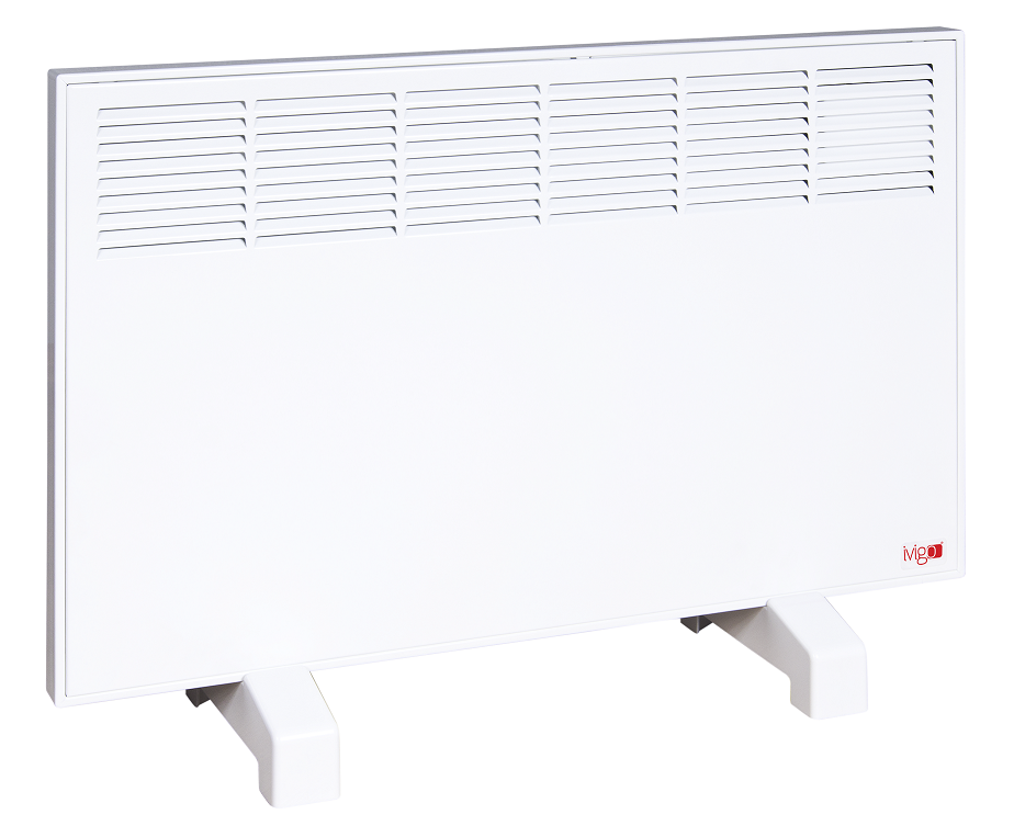 Convector iVigo Manual EPK 1500 W White, control mecanic, Termostat de siguranta, termostat reglabil, IP 24, pentru 17 mp, ERP 2018