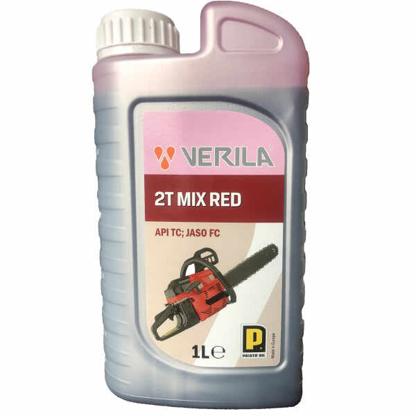 Ulei de Amestec Rosu Verila 2T-Mix Red 1 Litru, Pentru Motoare in 2 Timpi