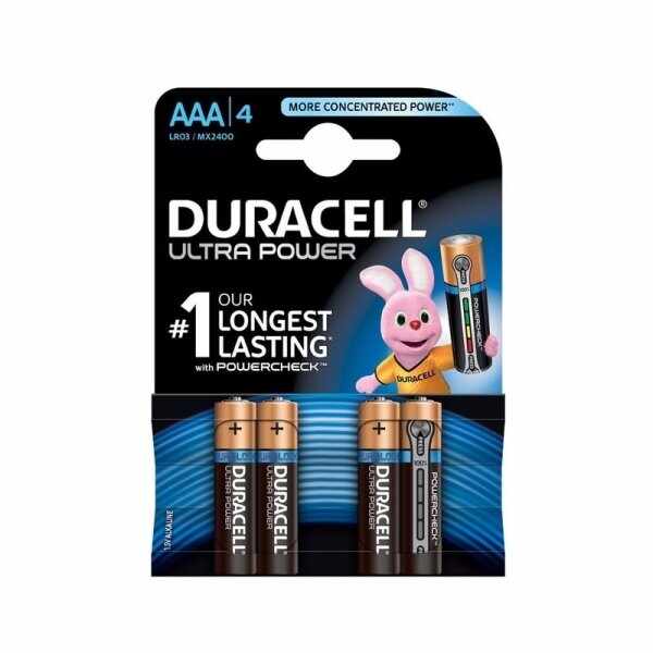 Set baterii AAA Duracell 500039400269, 4 bucati, Duralock Ultra power