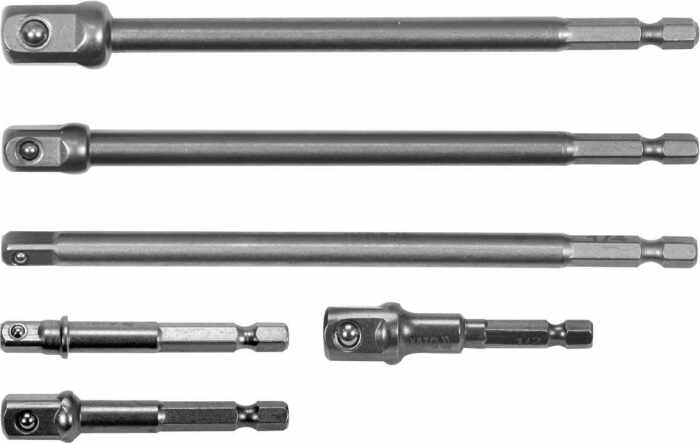 Set adaptoare YATO pentru chei tubulare, 1 4 - 3 8 - 1 2 inch, 6buc