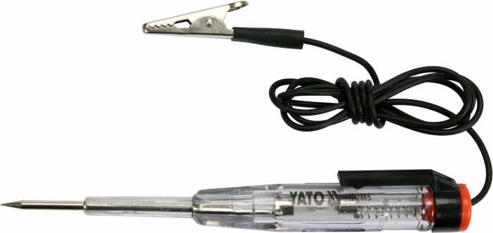 Tester tensiune YATO pentru circuite auto 6-24V cablu 90cm