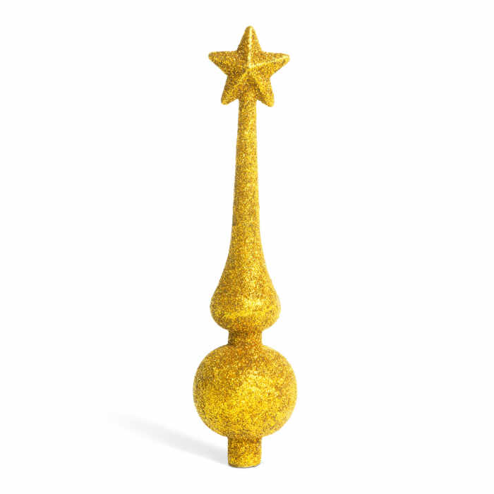 Ornament pt. varful pomului de Craciun - 18,5 cm, auriu