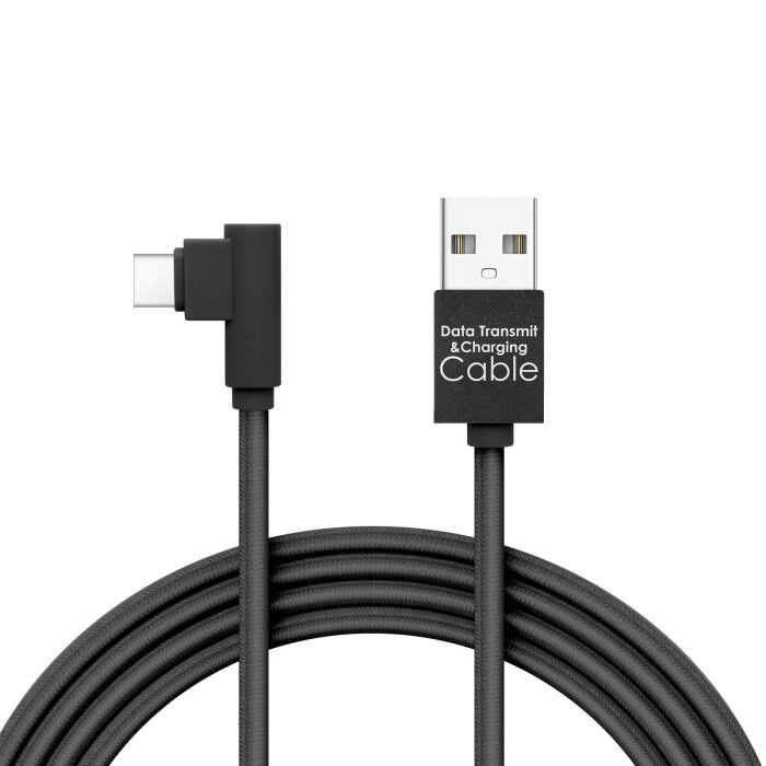 Delight - Cablu de date - USB Type C, Gamer, executie 90 - negru, 2m 2A