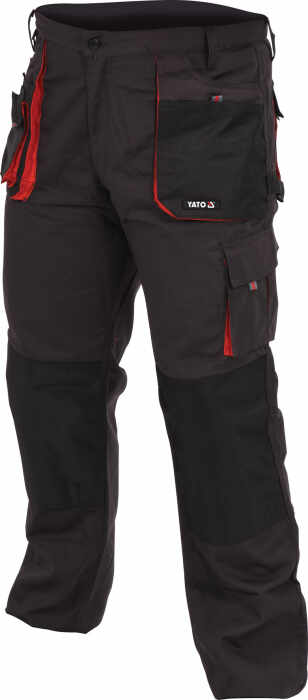 Pantalon de lucru YATO Poliester Bumbac 267 g m2 negru gri