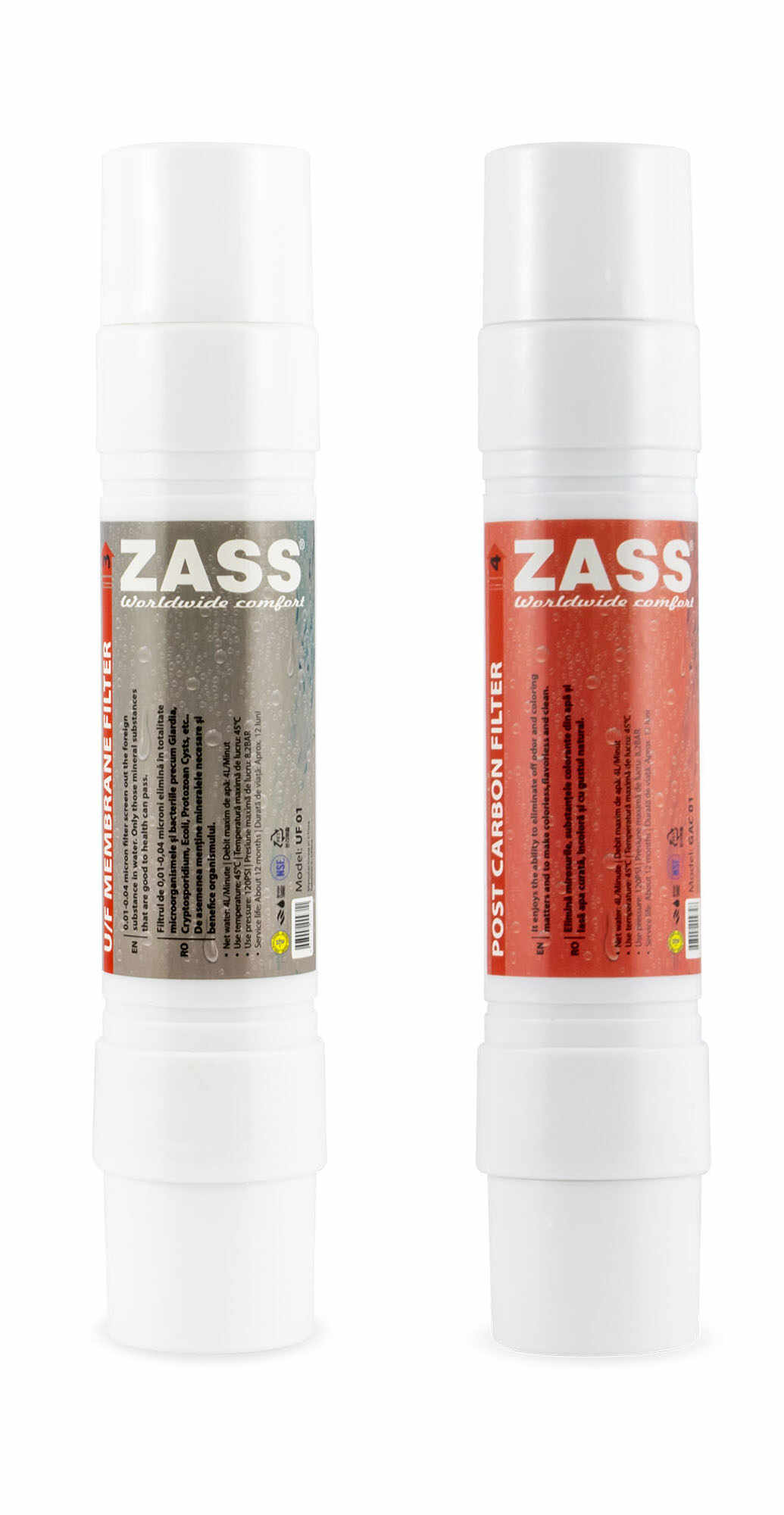Set filtre dozator Zass (Membrana si Post-Carbon) de schimb la 12 luni