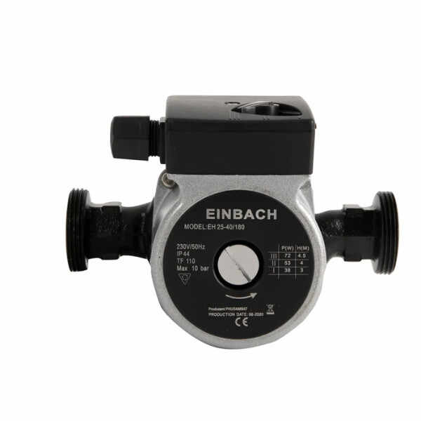 Pompa Recirculare Centrala IBO Einbach EH 25-40/180, 48l/min, Putere 72W